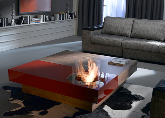 Coffee Table With Fireplace