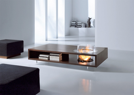 Coffee Table With Fireplace
