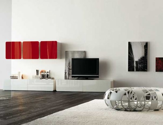 Colored Glass Wall Units For Living Room