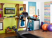 Colorful And Inspiring Home Gym Design