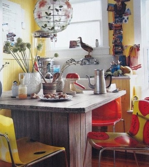 49 colorful boho chic kitchen designs - digsdigs