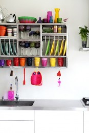 bright and colorful porcelain and tableware is great for any kitchen to add color