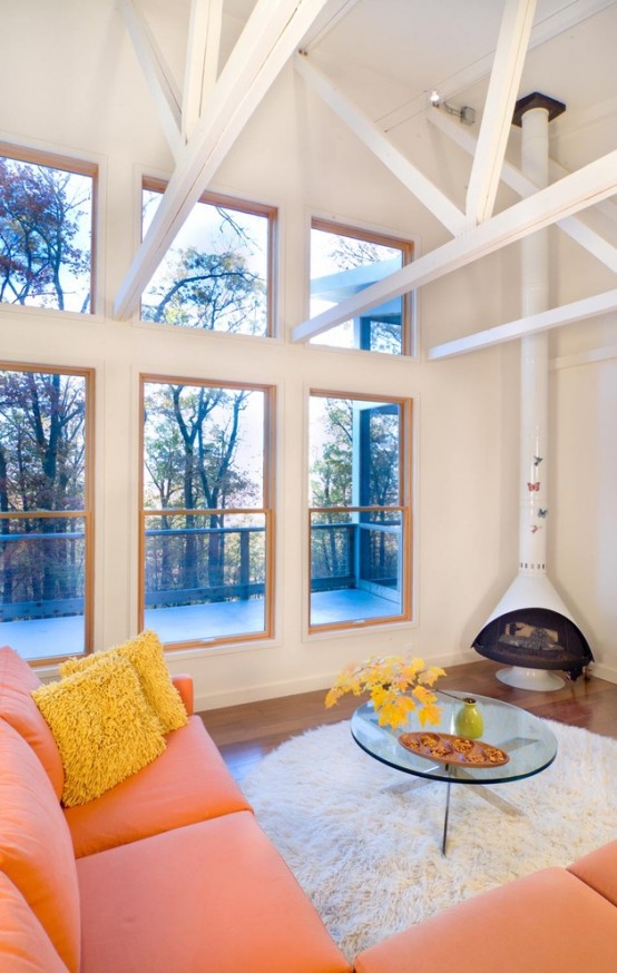 Colorful Forest Cabin Redesign On A Modest Budget