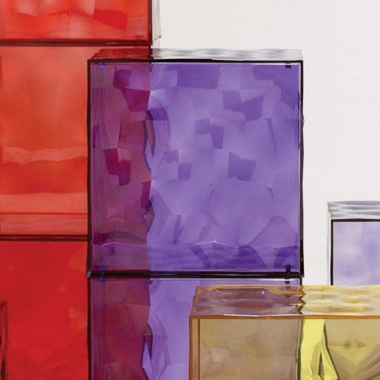 Colorful Glass Drawers