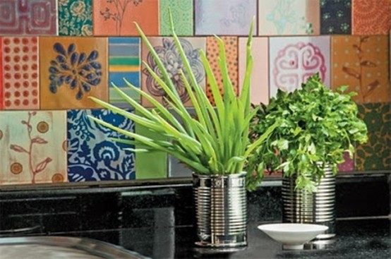 a colorful mismatching tile backsplash is a fun and bright idea for any kitchen and they can be rocked in any space