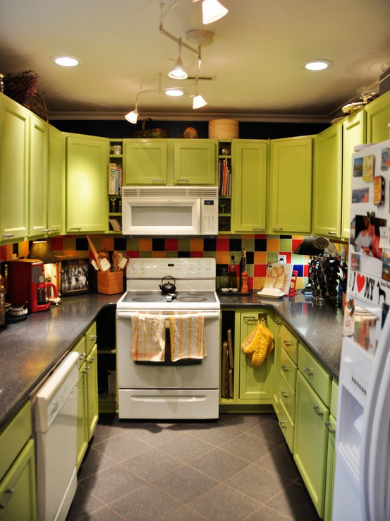 57 Bright And Colorful Kitchen Design Ideas - DigsDigs