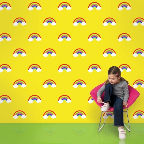 Colorful Patterned Wallpapers For Kids Rooms