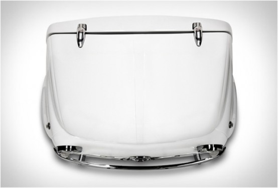 Colorful Smeg500 Fridge From A Vintage Car
