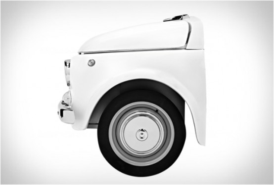 Colorful Smeg500 Fridge From A Vintage Car