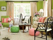 Colorful Warm Living Room Design