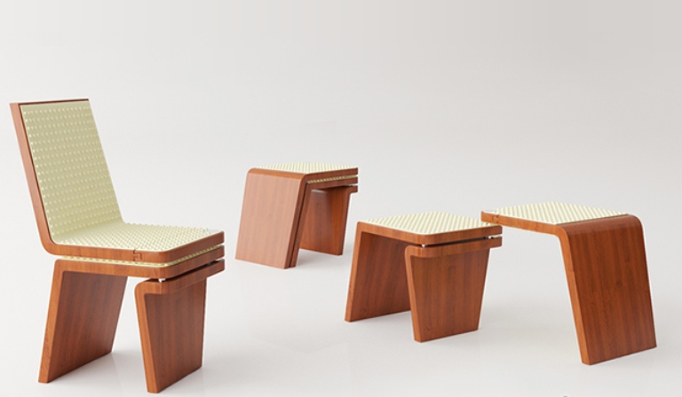 Comfortable Transformable Chair Of Organic Materials
