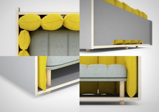 Comfy And Customizable Re Cinto Sofa Resembling French Fries