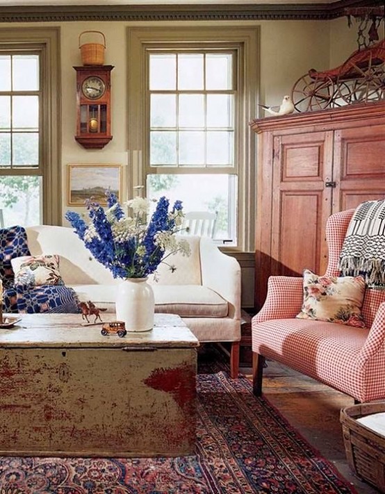 45 Comfy Farmhouse Living Room Designs To Steal - DigsDigs