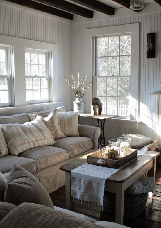 45 Comfy Farmhouse Living Room Designs To Steal - DigsDigs