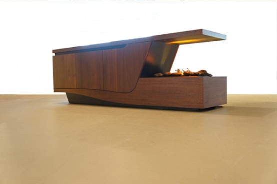 Compact Esquilino Fireplace With Built In Storage