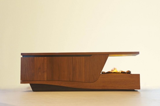 Compact Esquilino Fireplace With Built In Storage