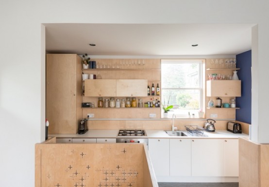 Compact Modern Apartment With Lots Of Plywood In Decor