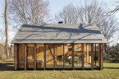 Completely Hand Built Wooden Cabin Filled With Light