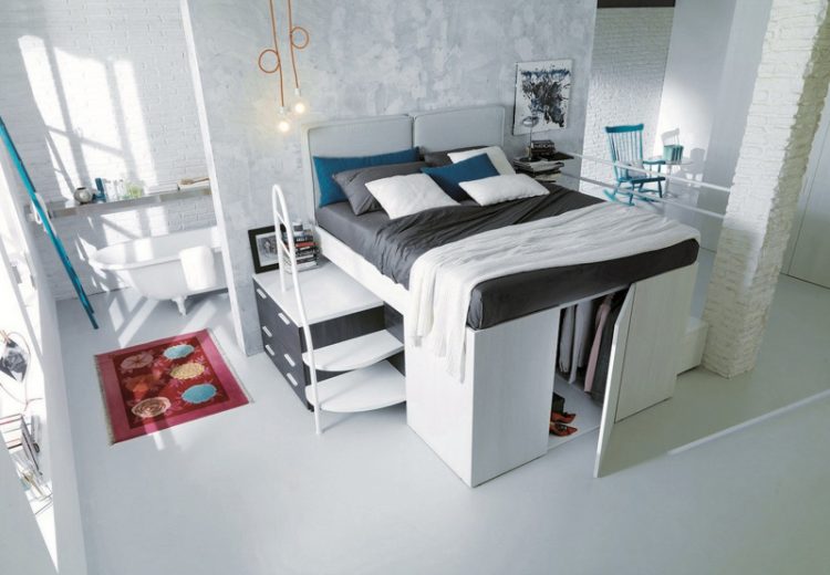 Smart Bed Designed With A Hidden Closet Underneath DigsDigs