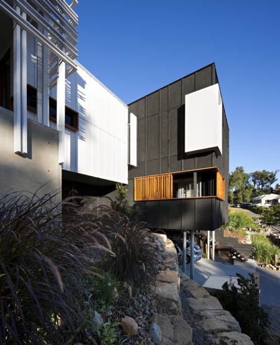 Contemporary Black And White House