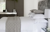 Contemporary Gray Hotel Bedroom Design