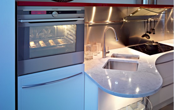 Contemporary Kitchens With Curved Tops Skyline By Snaidero