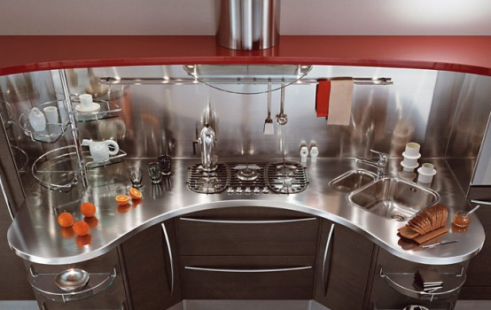 Contemporary Kitchens With Curved Tops Skyline By Snaidero