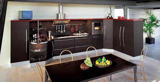 Contemporary Kitchens With Curved Tops Skyline By Snaidero