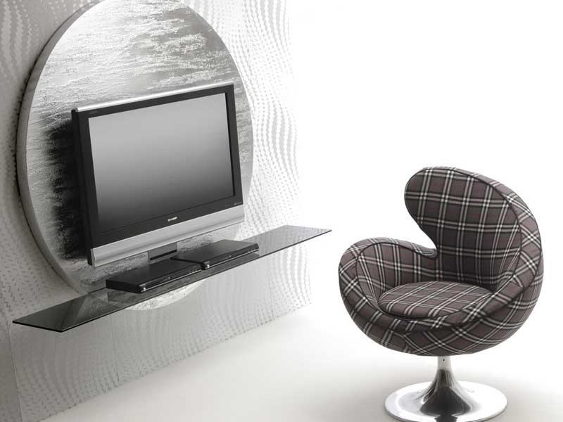 Contemporary Round Black &amp; White TV Stands from Pacini ...