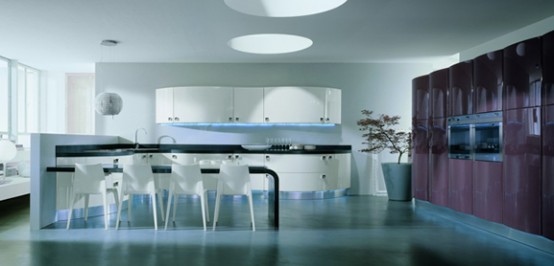 Contemporary Rounded Kitchen Domina By Stemik Living