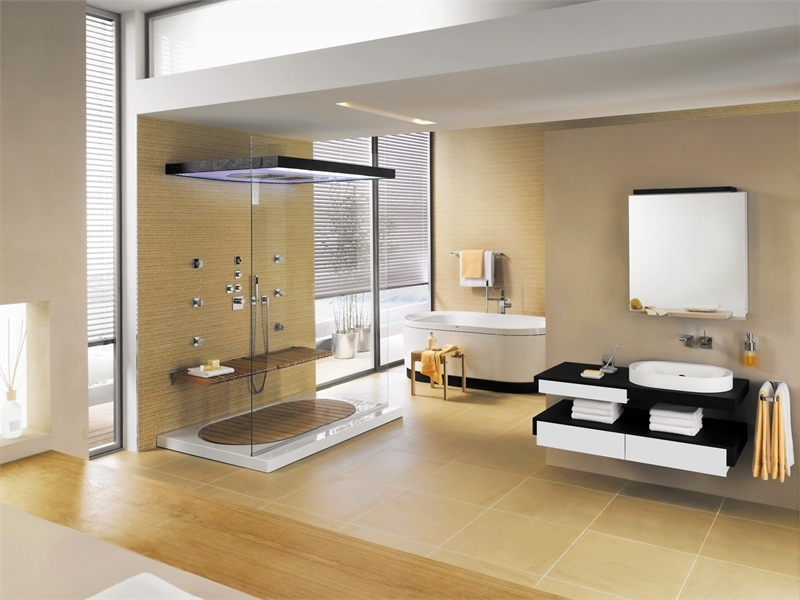 Contemporary Bathroom Set with Natural Touch SensareMare from Hoesch