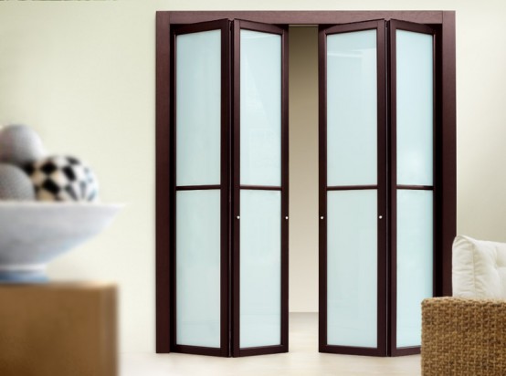 Contemporary Slim Folding Doors