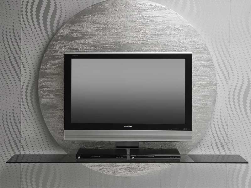 Contemporary Round Black &amp; White TV Stands from Pacini 