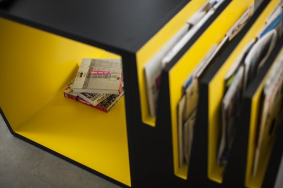 Contrasting Black And Yellow Coffee Table By Brigada