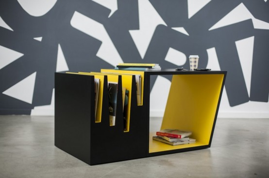 Contrasting Black And Yellow Coffee Table By Brigada