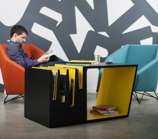 Contrasting Black And Yellow Coffee Table By Brigada