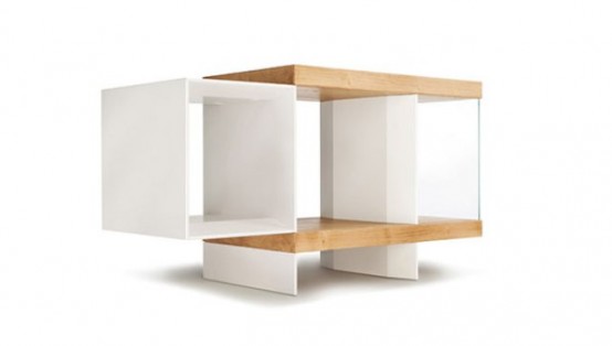 Contrasting Versatile Flap Storage And Coffee Table