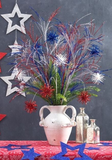 Cool 4th July Centerpieces In National Colors