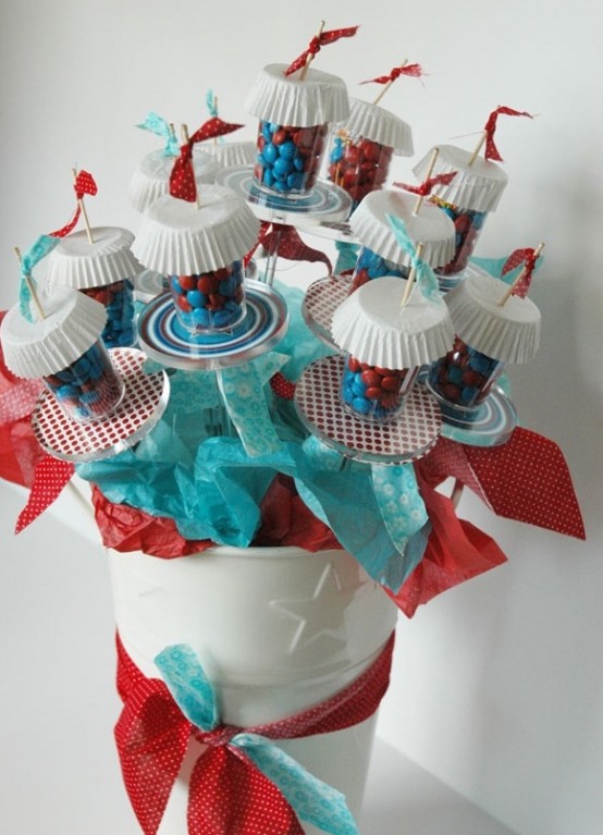 Cool 4th July Centerpieces In National Colors