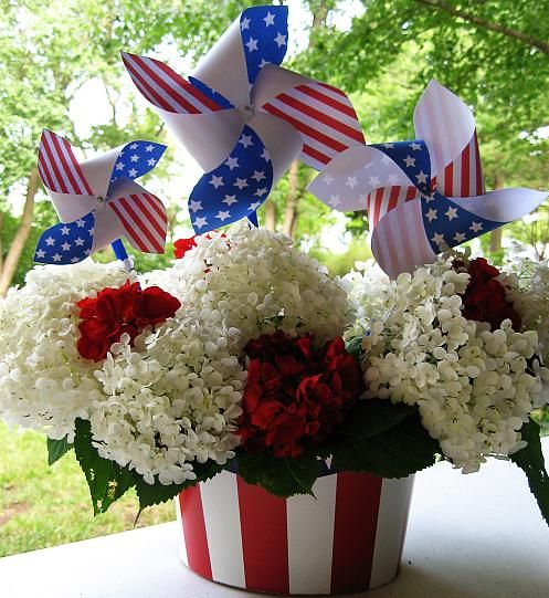 Cool 4th July Centerpieces In National Colors