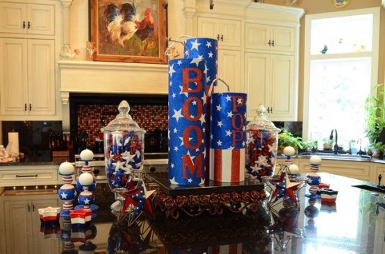 Cool 4th July Centerpieces In National Colors