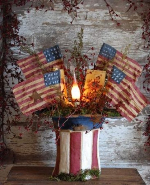 Cool 4th July Centerpieces In National Colors