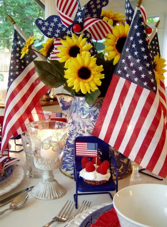 Cool 4th July Centerpieces In National Colors