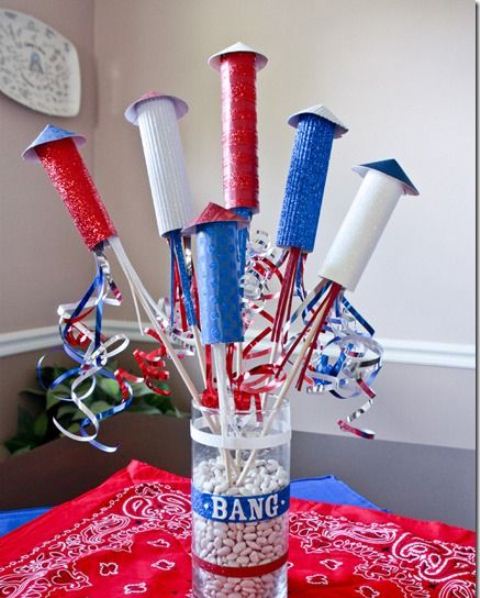 Cool 4th July Centerpieces In National Colors