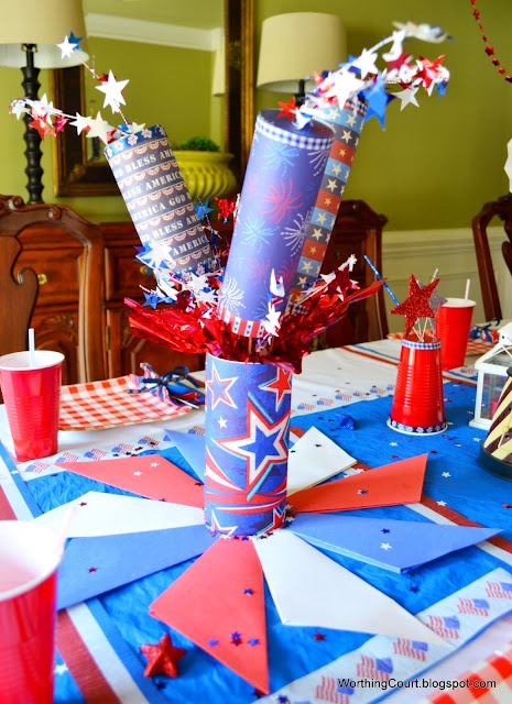 Cool 4th July Centerpieces In National Colors