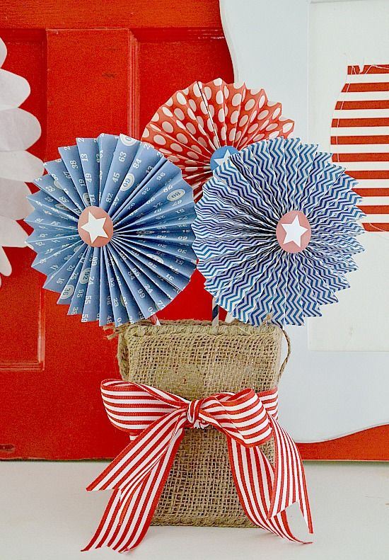 Cool 4th July Centerpieces In National Colors