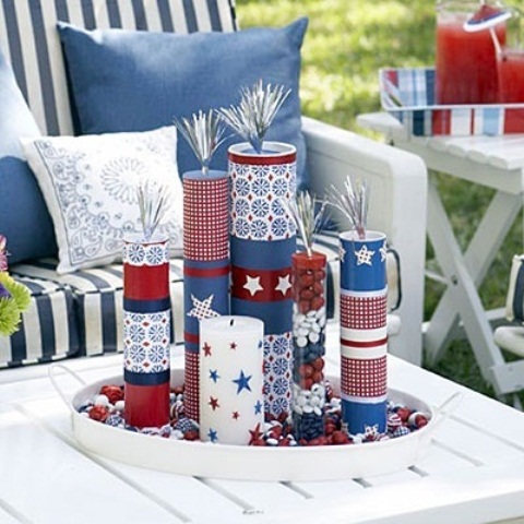 Cool 4th July Centerpieces In National Colors