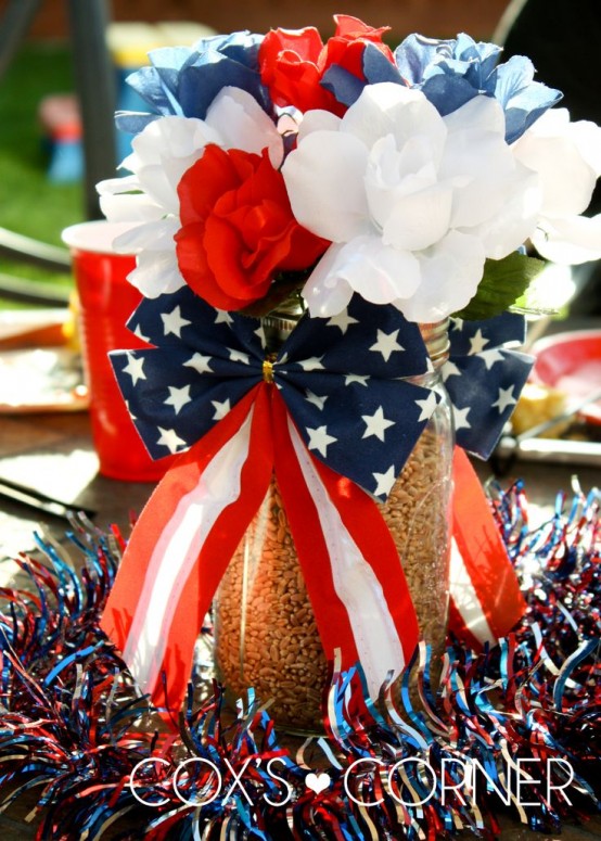 53 Cool 4th July Centerpieces In National Colors - DigsDigs