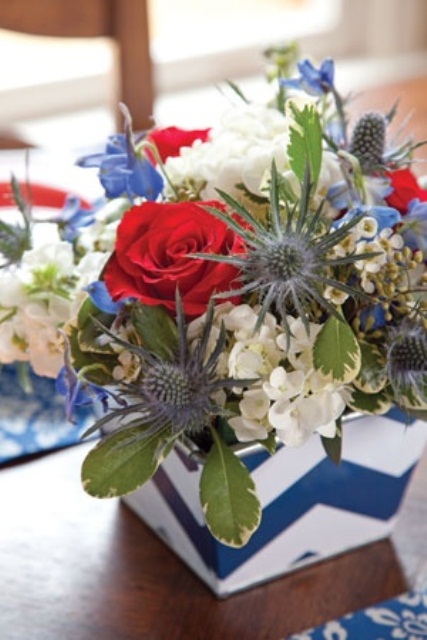 Cool 4th July Centerpieces In National Colors