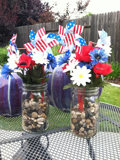 Cool 4th July Centerpieces In National Colors